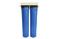 20&quot; filtro de água da fase do dobro parte a aparência azul da cor da pressão 32kg máxima fornecedor