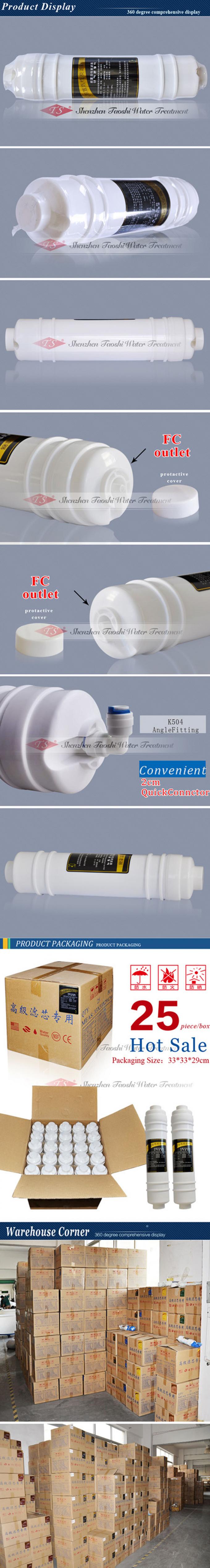 Carbono integrado de UDF na linha jogo do filtro de água, largura total Inline do sistema 6cm do purificador da água