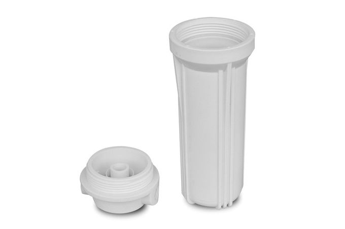 Plástico durável estilo americano do alojamento de filtro do RO de 10 polegadas com linha externo