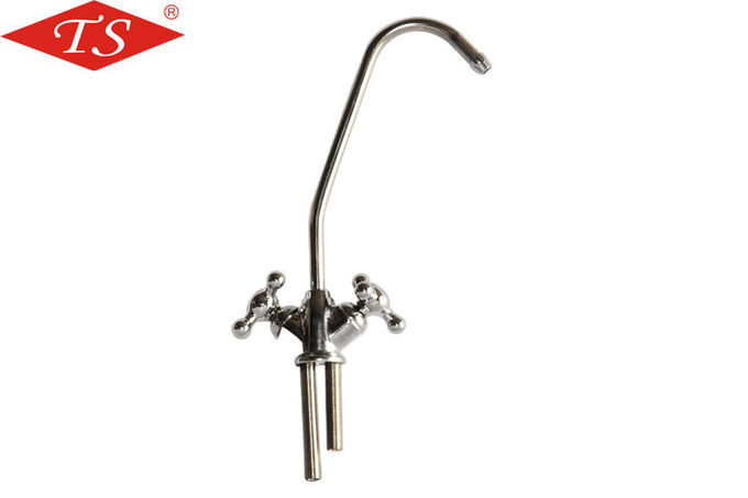 Torneira dobro do Gooseneck do tubo dos acessórios do purificador da água do Ro com interruptor de Roate